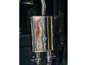 左右斜めW出しマフラー/ステンレス.出口50パイ（競技用）　Novel-SP/ハイゼットトラック用