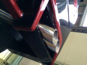 左右斜めW出しマフラー/ステンレス.出口50パイ（競技用）　Novel-SP/ハイゼットトラック用