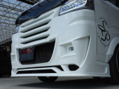 フロントバンパー/アルミラス仕様（フォグ/LED・素地はシルバー・画像はブラック塗装済）